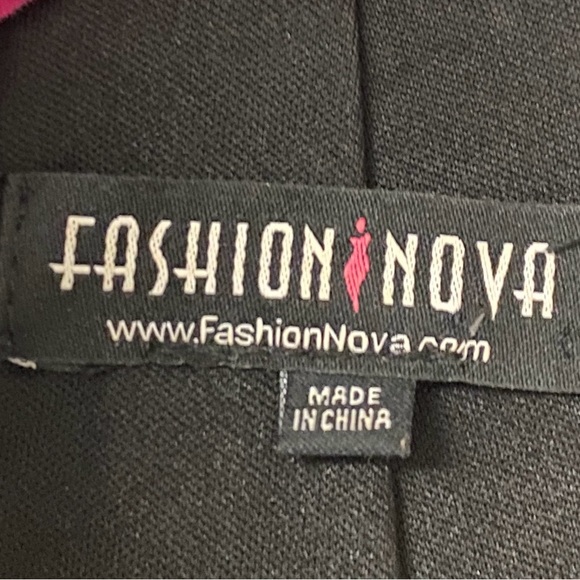 Fashion Nova Black Leather Moto Jacket - Picture 3 of 5